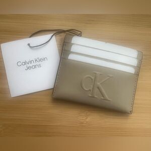 Calvin Klein Beige Card Holder